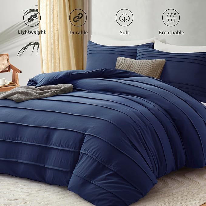 Oli Anderson Navy Blue Duvet Cover Queen Size - Image 2