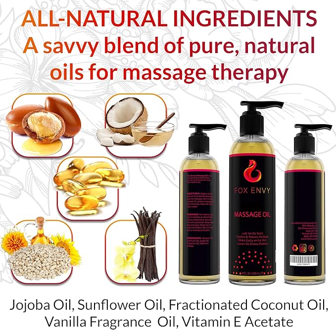 Body Massage Oil: Massage Oil for Massage Therapy, Premium Massaging Oil-Lush - Image 2
