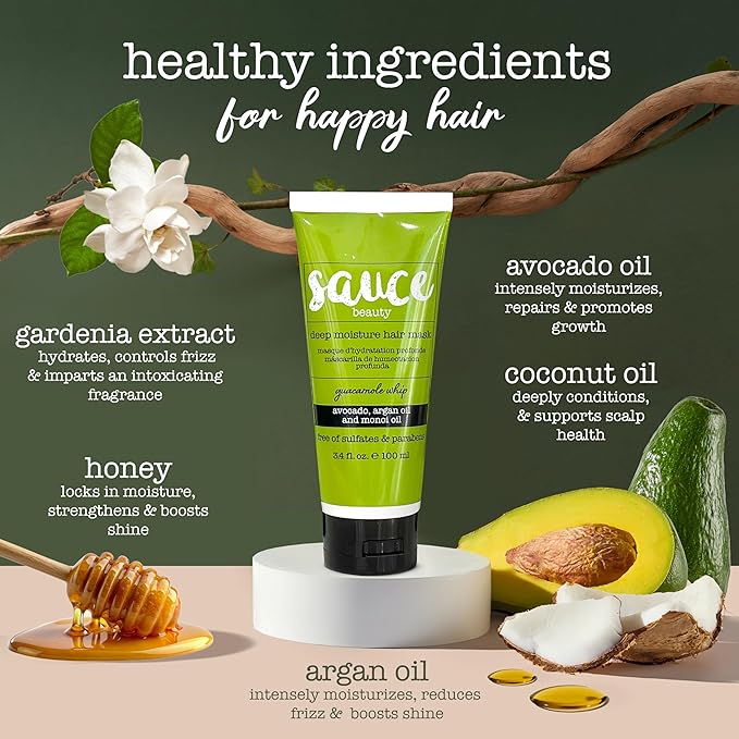 SAUCE BEAUTY Deep Conditioning Hair Mask Guacamole Whip Hair Mask - Image 4