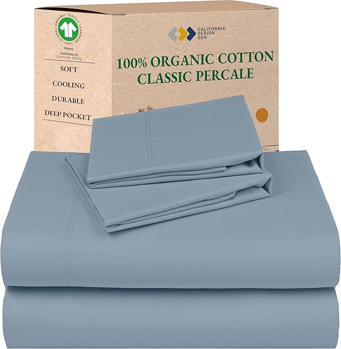 California Design Den Soft 100% Organic Sheets Full Size Bed Set by CaliforniaDesignDen