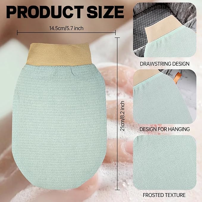 Exfoliating Gloves Glove for Shower, Exfoliating Mitt Mit Body Scrubber - Image 2