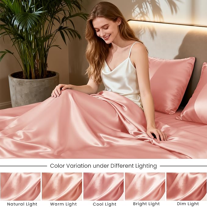 Love's cabin California King Satin Sheet Sets - Image 7