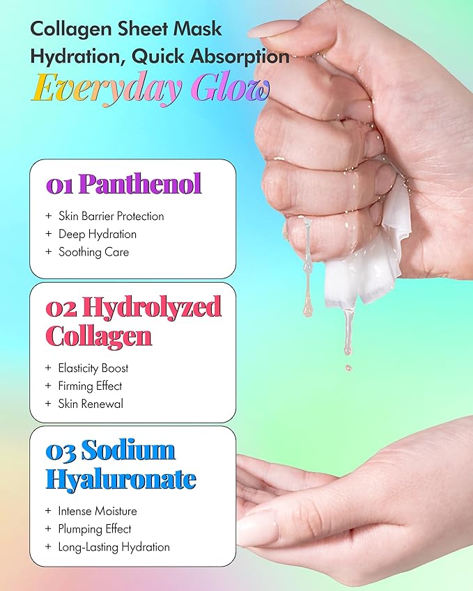 DERMAL Collagen Essence Sheet Mask 16 Combo Pack - Image 6