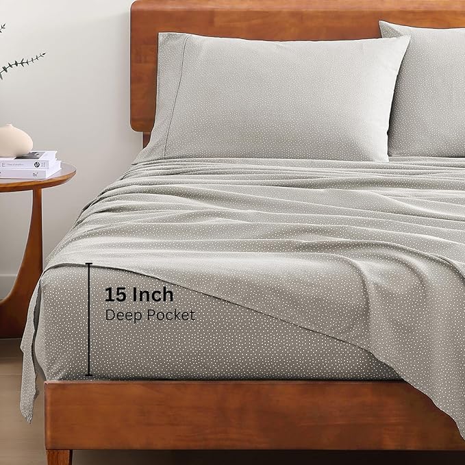 LANE LINEN Twin Bed Sheets, 100% Organic Cotton Sheets Twin Size, Hotel Quality - Image 4