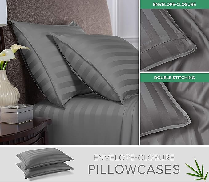 Pure Bamboo King Sheets, Genuine 100% Organic Viscose Derived from Bamboo Bed - Image 3
