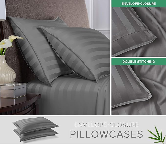 Pure Bamboo Queen Sheets, Genuine 100% Organic Viscose Derived from Bamboo Bed - Image 3