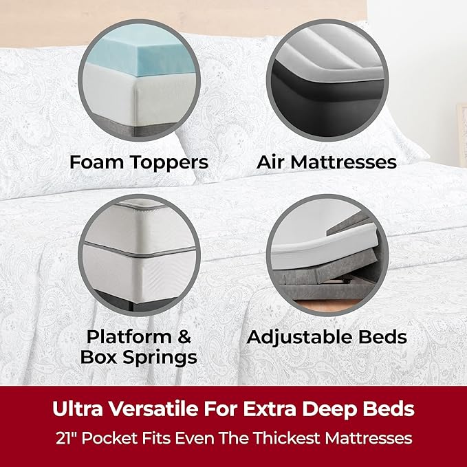 Mellanni Extra Deep Twin Sheets - Image 2