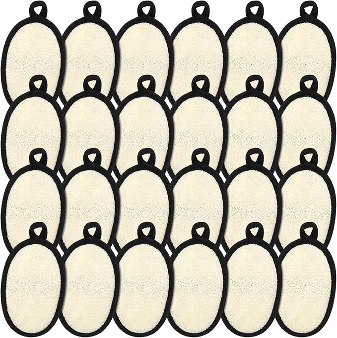 Boao 24 Pcs Loofah Pack Loofah Pads Bulk by Boao