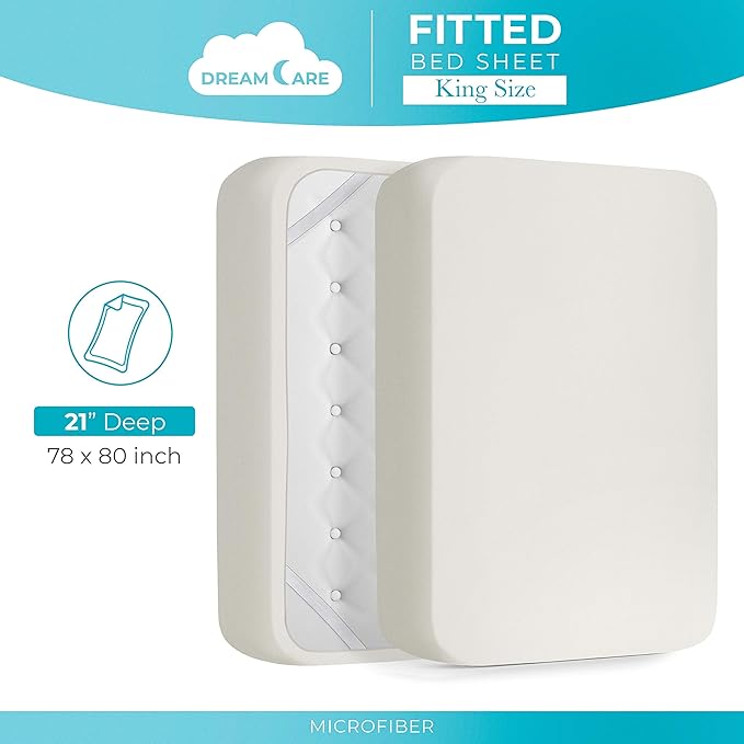 DREAMCARE King Fitted Sheet - Image 4