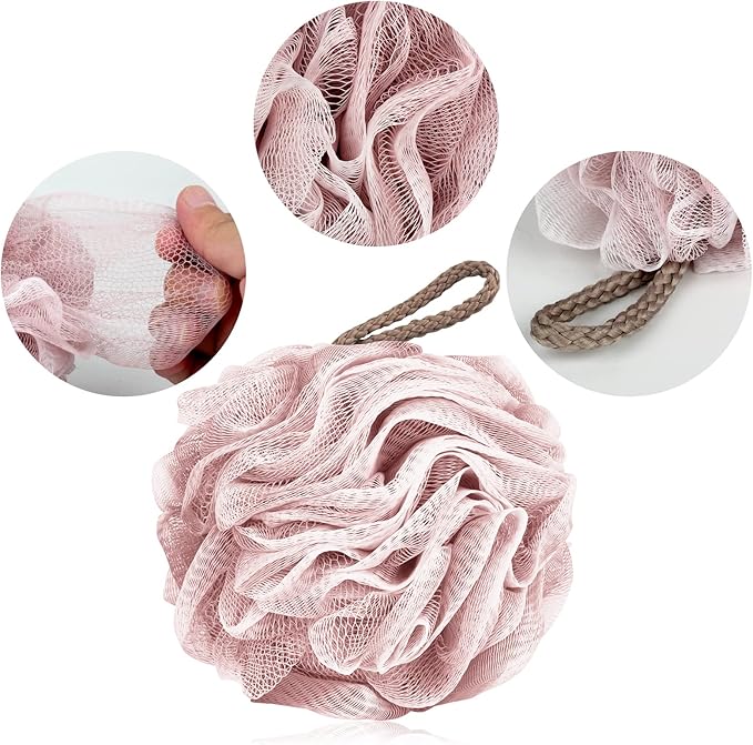 Fu Store Loofah Sponge Shower Loofahs 50g Bath Sponges Mesh Balls 4 Colors - Image 3