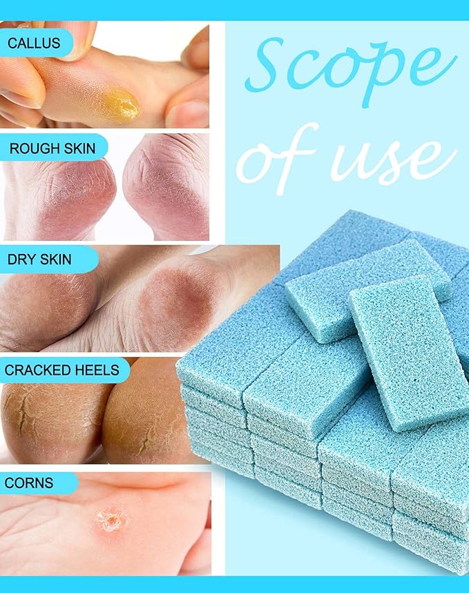 Maryton Disposable Foot Scrubber Pumice Pads, Pedicure Pumice Stone Dead Skin - Image 2