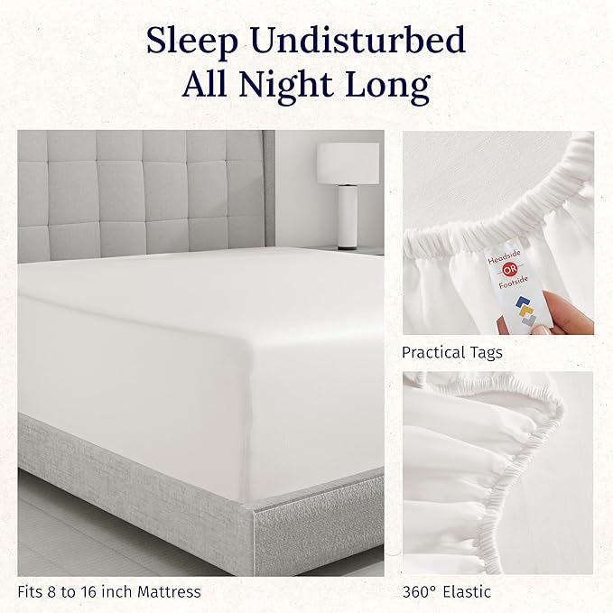 Luxuriously Soft Deep Pocket King Fitted Sheet Only - Image 6
