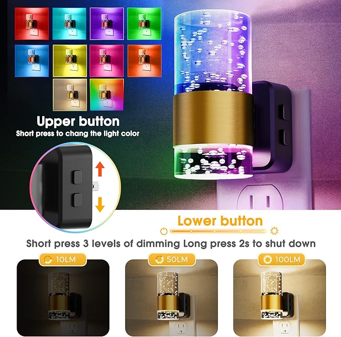 L LOHAS LED Night Light, Dimmable Night Lights Plug into Wall - Image 2