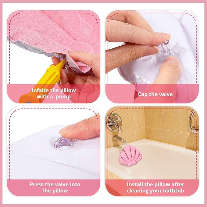 2 Pieces Inflatable Bath Pillow - Image 6