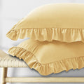 KKJIAF Ruffle Pillow Cases King Size Set of 2, Ruffled Pillow Covers by KKJIAF