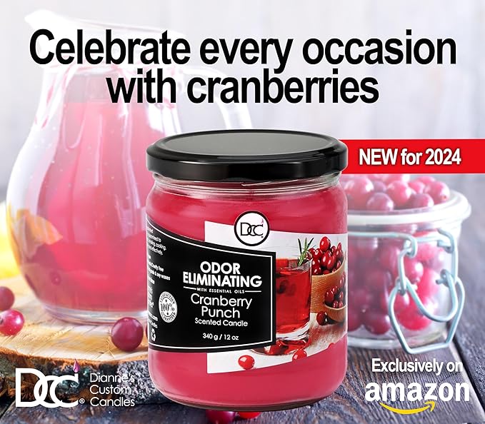 Cranberry Punch Odor Eliminating Highly Fragranced Candle - Image 5
