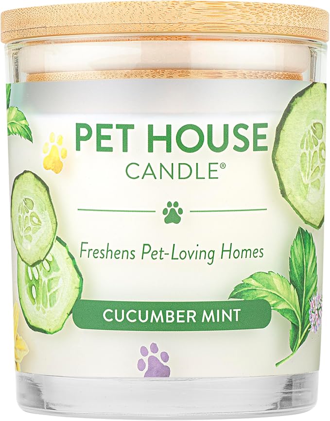 Pet House Cucumber Candles, Long Lasting Scented Candles by OneFurAll