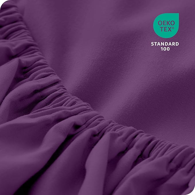Bare Home 2-Pack Fitted Bottom Sheets Split King - Image 5