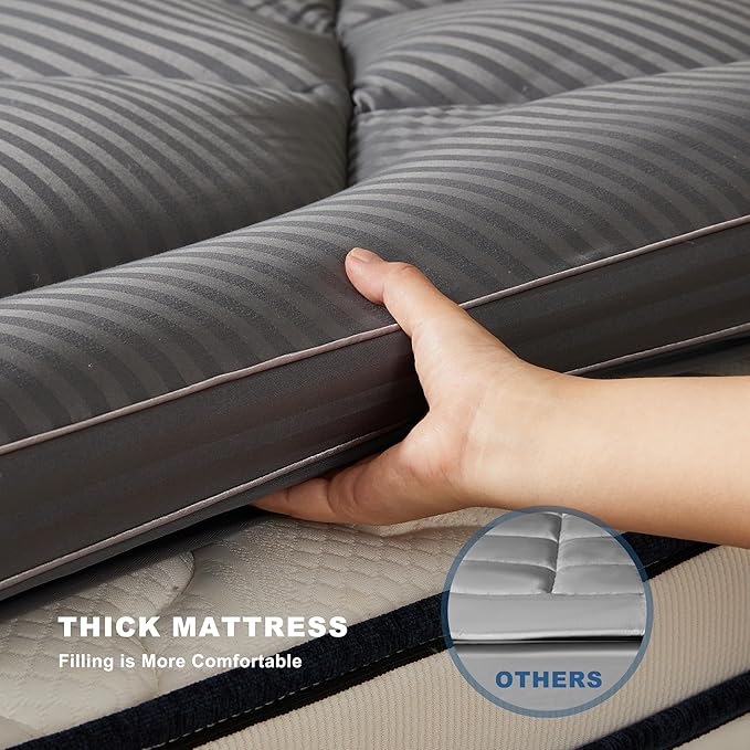 BEDLORE Twin Mattress Topper, Thick Pillow Top Pad - Image 7