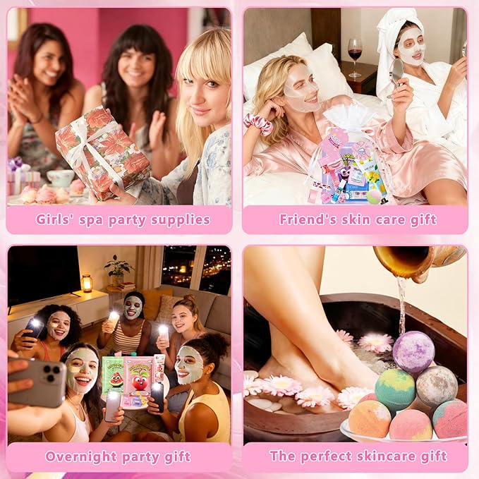 224 Pcs Spa Party Favors for Women, Include Facial Mask, Face Cream, Hand Creams - Image 5