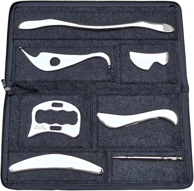7 in 1 Stainless Steel Muscle Scraper Tool Set IASTM Tool by GYXCOELEIASTMTOOL