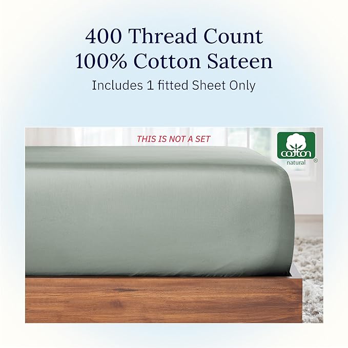 California Design Den Deep Fitted Queen Sheets, Deep Pocket Soft 400 Thread - Image 3