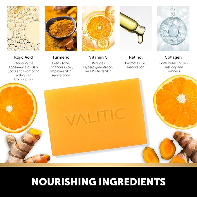 VALITIC 2 Pack Kojic Acid Vitamin C & Retinol Soap Bars - Image 6