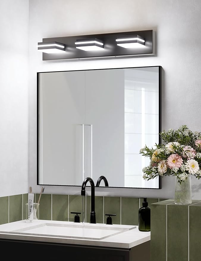 VOLISUN Modern Bathroom Vanity Light Fixtures, Matte Black LED Bathroom - Image 2