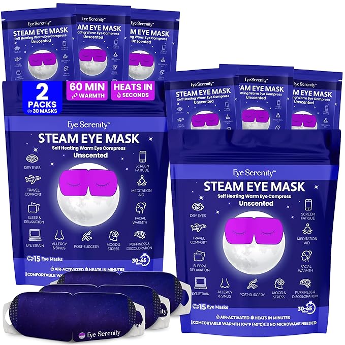 Eye Serenity Steam Eye Mask, Heated Eye Mask, Self Heating Warm Compress by LureEssentials