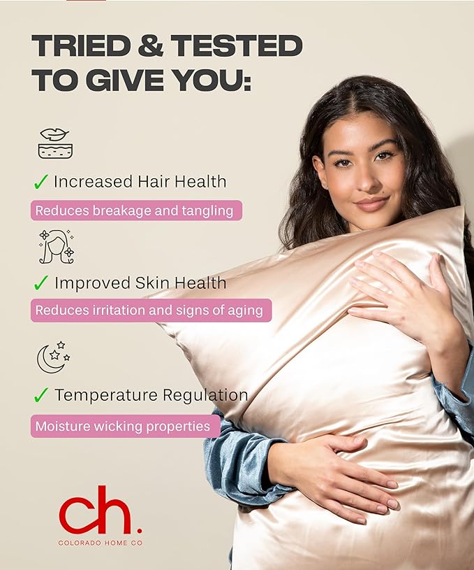 SUNDAYSILKS™ Silk Pillow Cases 2 PACK | 22 Momme Mulberry Silk Pillowcase Set - Image 2