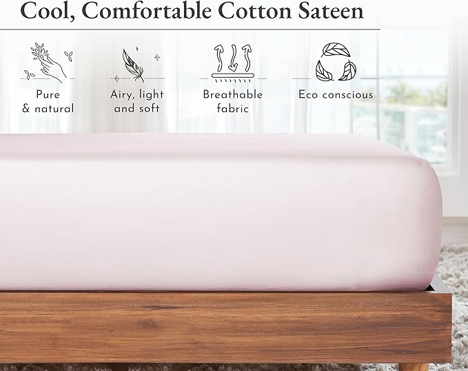 California Design Den Fitted Sheets Twin XL Only, 100% Cotton, No Pop-Off - Image 6