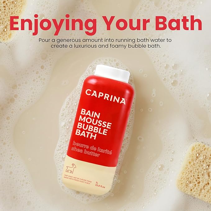 Caprina Fresh Goat’s Milk Bubble Bath, Hydrating Relaxing Foam Bath, - Image 7