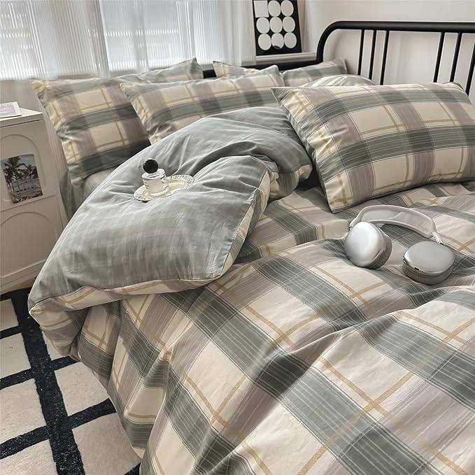 mixinni Full Size Buffalo Plaid Duvet Cover Set - Image 3