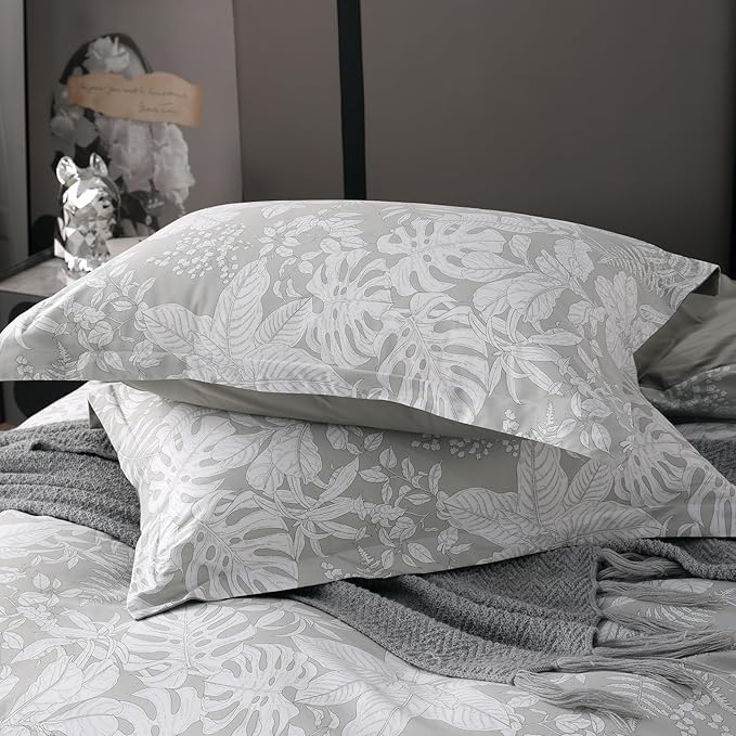 OAITE Duvet Cover Set Queen Size Floral Pattern 600 Thread Count Ultra Soft - Image 6