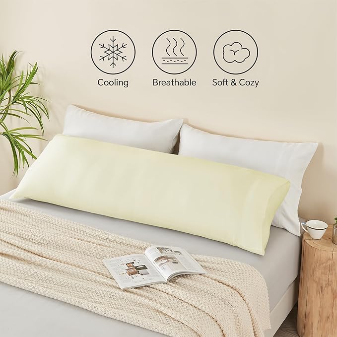 BEDELITE Body Pillow Cover, Rayon Made from Bamboo, Cooling Body Pillow - Image 8