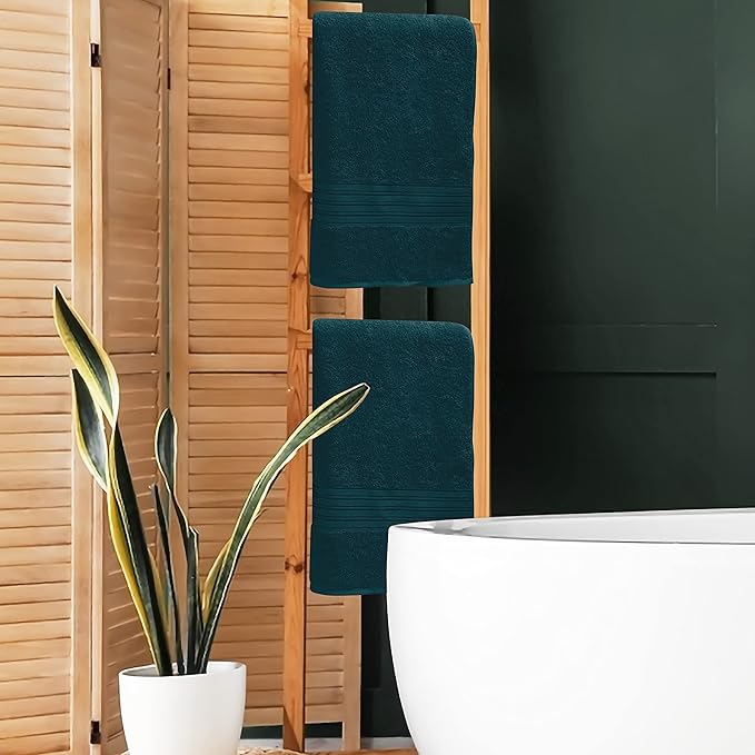 BOUTIQUO 100% Cotton 2 Pack Bath Towel Set 28x55 inches, Eco-Friendly Large - Image 4