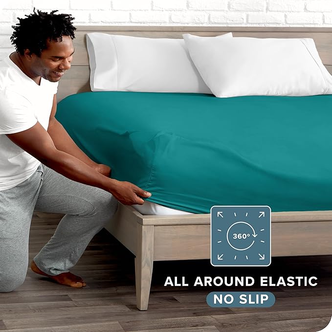 Bare Home Fitted Bottom Sheet King Size - Image 3
