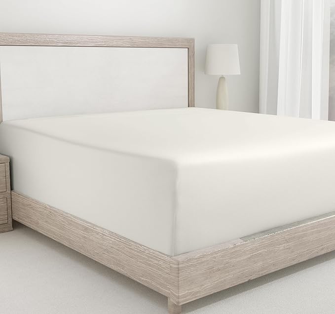 California Design Den Fitted Cotton Sheet Queen, Deep Pocket Soft 400 Thread by CaliforniaDesignDen