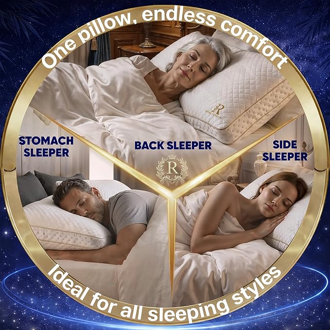 Royal Therapy Queen Memory Foam Pillow, Adjustable Shredded Odor-Free Pillow - Image 7