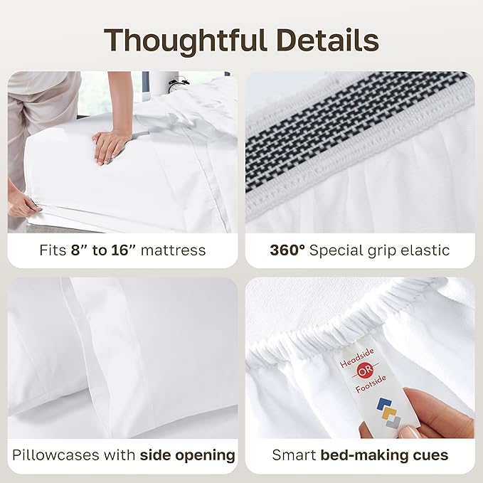 California Design Den Luxury 800 Thread Count 100% Cotton Sheets - Image 5