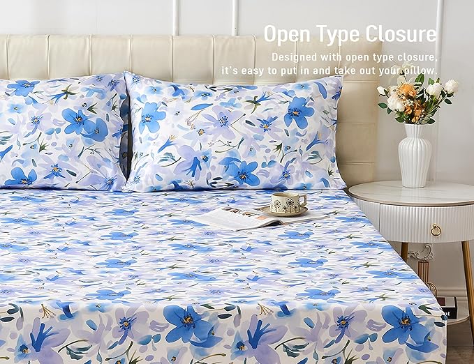 Sunflower Queen Pillowcases Set of 2, 100% Cotton Queen Size Pillow Cases 2 - Image 3