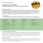 Dura-Gold Green Automotive Masking Tape 1 Inch (24mm x 55 Yards), 3 Rolls - Premium High-Performance, Heat Resistant - Auto Refinish Painting, Car Detailing, Autobody, Industrial, Painters Tape