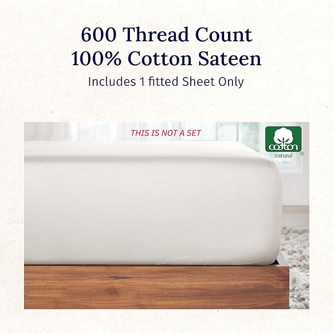 Luxuriously Soft 100% Cotton Fitted Sheet Twin Only - Image 5