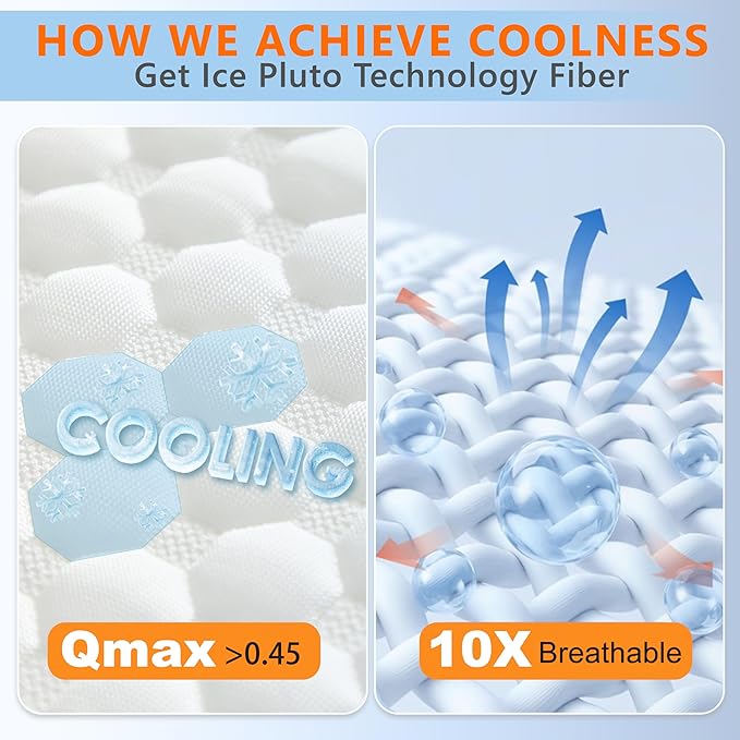 UYWO Cooling Memory Foam Pillows Firm and Soft, Queen Size 1 Pack, Original - Image 4