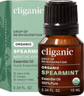 Cliganic USDA Organic Spearmint Essential Oil, 100% Pure Natural Undiluted by Cliganic