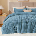 BEDELITE Fleece Oversized Queen Comforter Set -Super Soft & Warm Fluffy Blue by BEDELITE