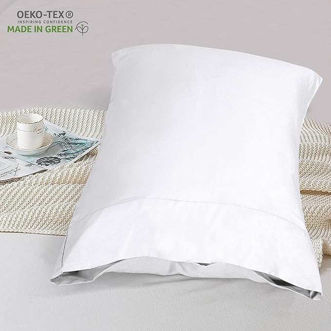 Royale Linens White Cotton Pillow Cases Standard Size Set of 12 - Image 7