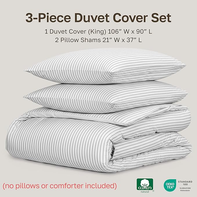 California Design Den Printed 100% Cotton King Duvet Cover Set - Image 5