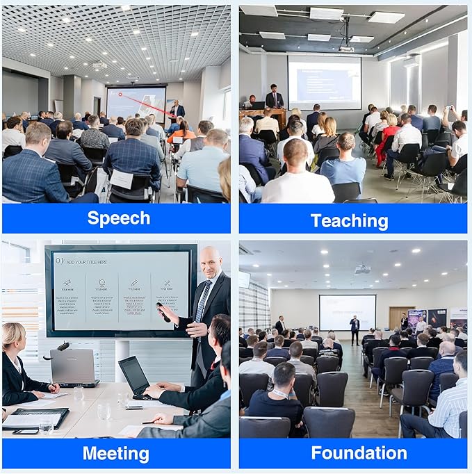 USB C Rechargeable Presentation Clicker Wireless Presenter Remote for PowerPoint Presentations with Timer