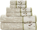 Madison Park Serene 100% Cotton Bath Towel Set Luxurious Floral Decorative by MADISONPARK
